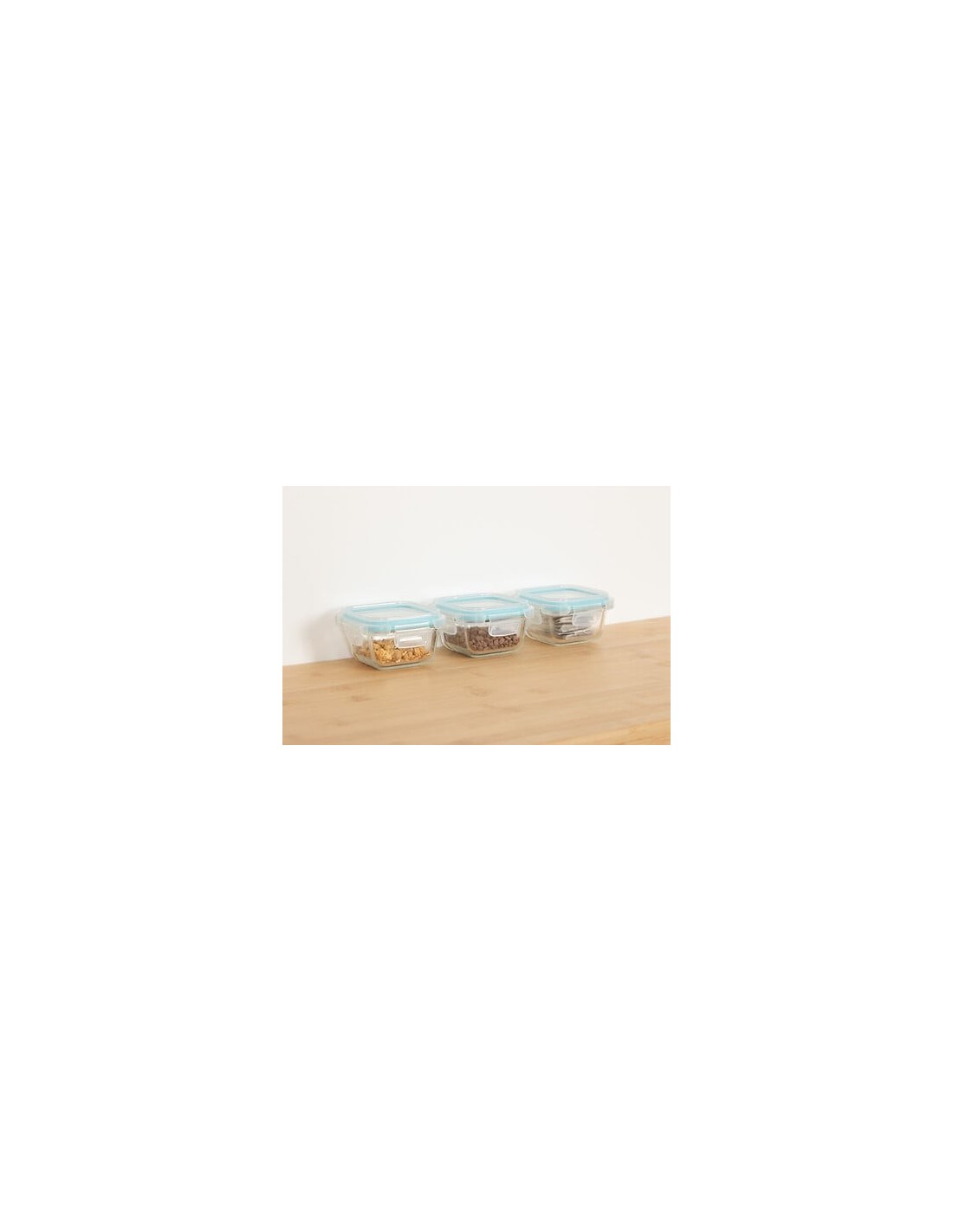 Set 3 contenitori 0,18 L Clipeat in vetro trasparente | shopincasa.it