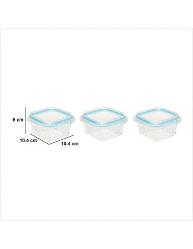 Set 3 contenitori 0,18 L Clipeat in vetro trasparente | shopincasa.it