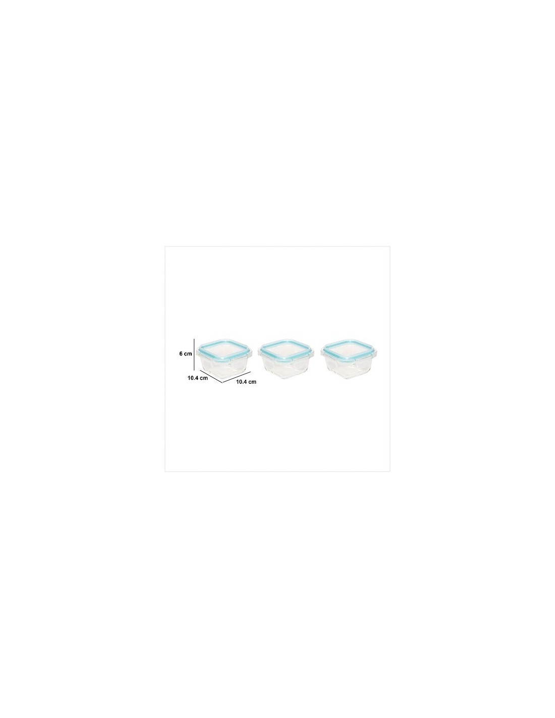 Set 3 contenitori 0,18 L Clipeat in vetro trasparente | shopincasa.it