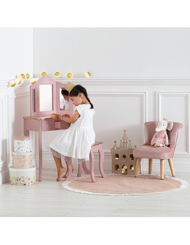 Atmosphera tavolino e sgabello rosa bambini Sissi 60 cm | shopincasa.it