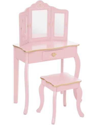Atmosphera tavolino e sgabello rosa bambini Sissi 60 cm | shopincasa.it