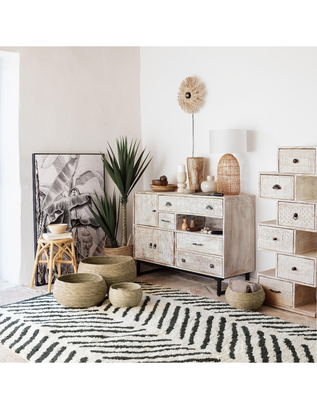 Credenza a 3 ante Ajay in mango 115x80 cm Atmosphera | shopincasa.it