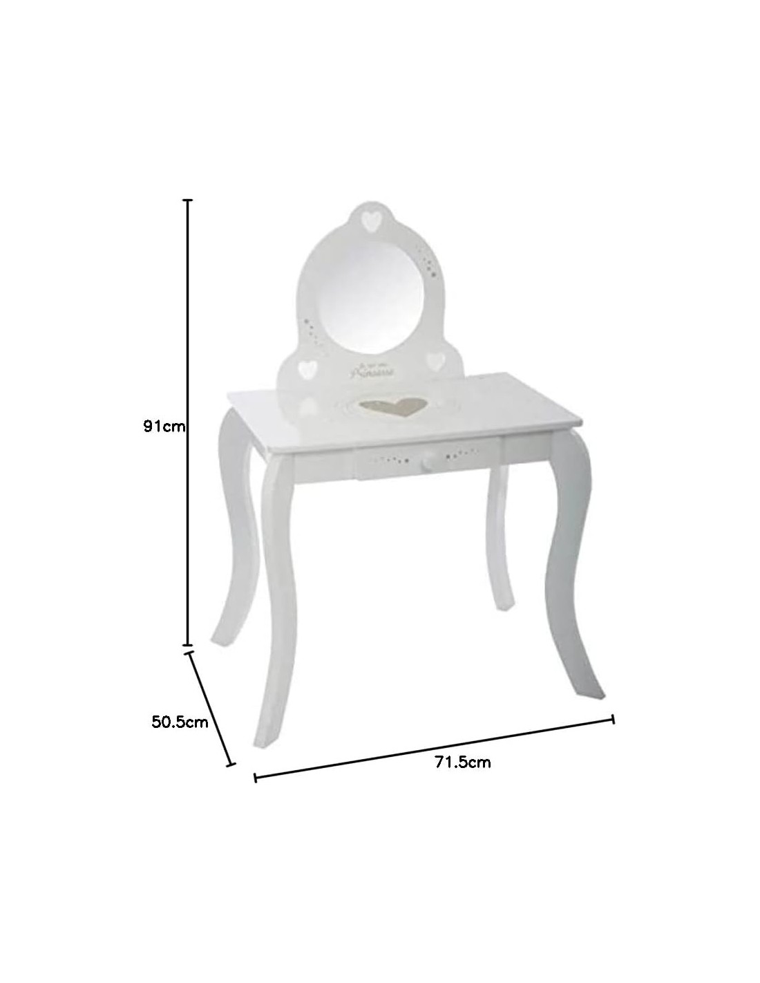 Toeletta e sgabello per bambina Atmosphera con specchio | shopincasa.it