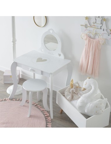 Toeletta e sgabello per bambina Atmosphera con specchio | shopincasa.it