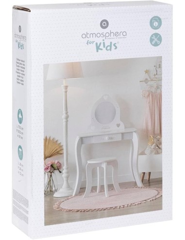 Toeletta e sgabello per bambina Atmosphera con specchio | shopincasa.it