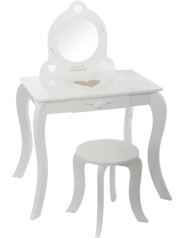Toeletta e sgabello per bambina Atmosphera con specchio | shopincasa.it