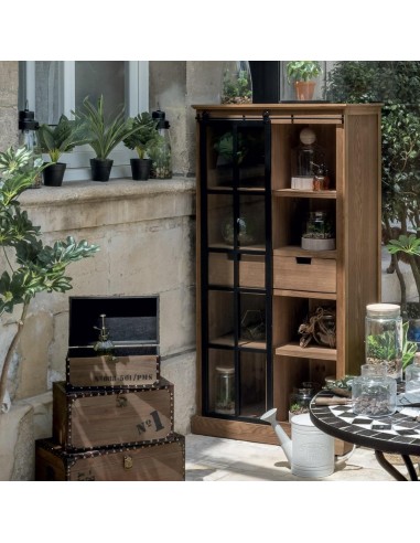 Libreria Danik in legno 80x150 cm con anta scorrevole Atmosphera | shopincasa.it