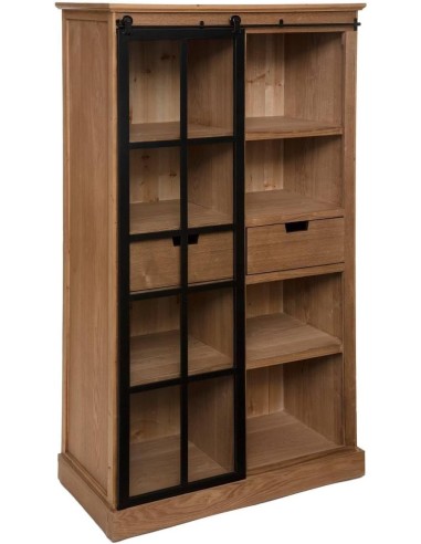 Libreria Danik in legno 80x150 cm con anta scorrevole Atmosphera | shopincasa.it