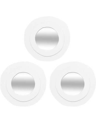 Set di 3 specchi rotondi Emily bianchi Ø25 cm Atmosphera | shopincasa.it