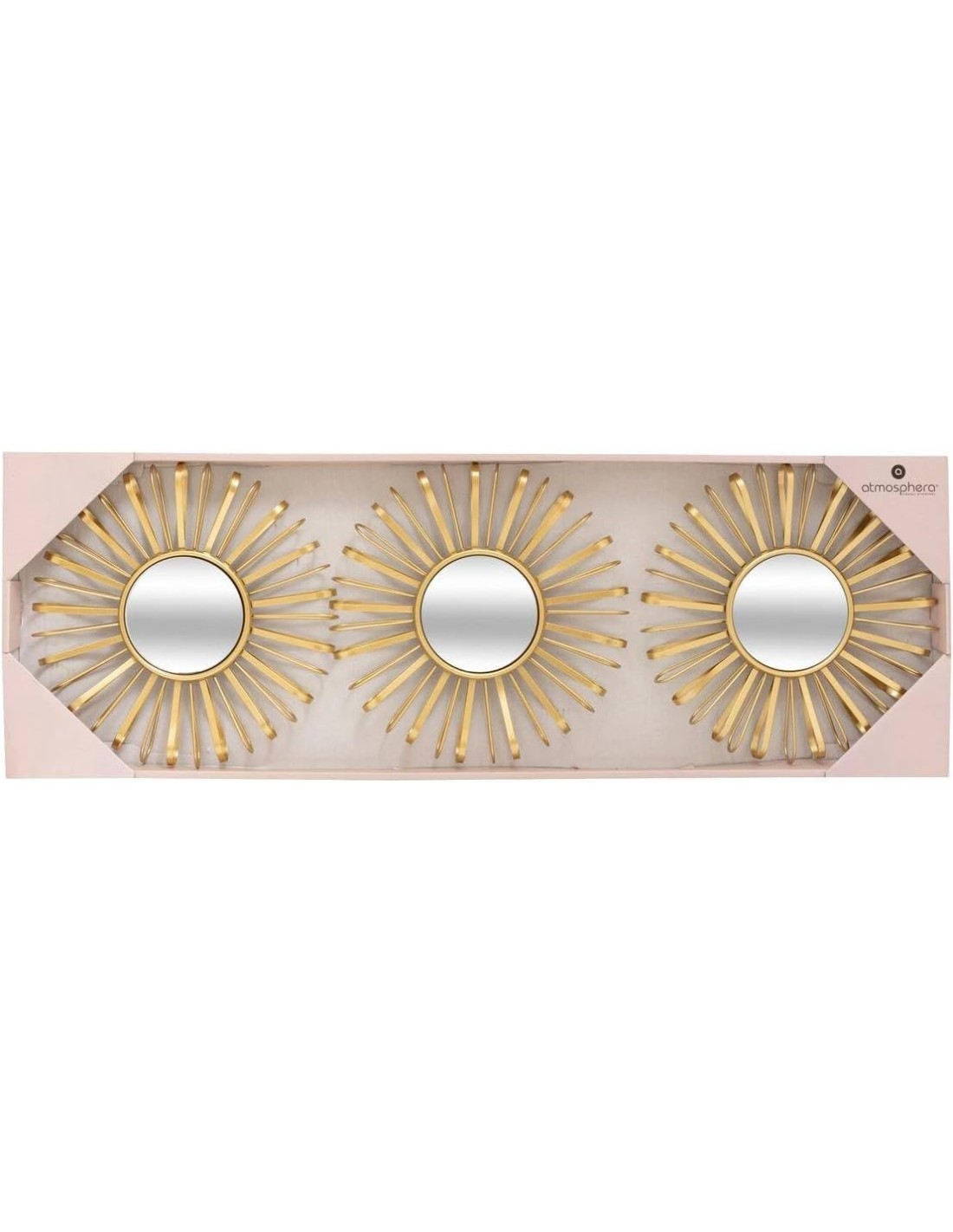 Set di 3 specchi Warren oro Ø24,5 cm Atmosphera | shopincasa.it