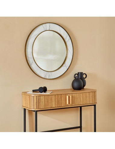 Specchio rotondo Alisha bianco Ø74 cm Atmosphera | shopincasa.it