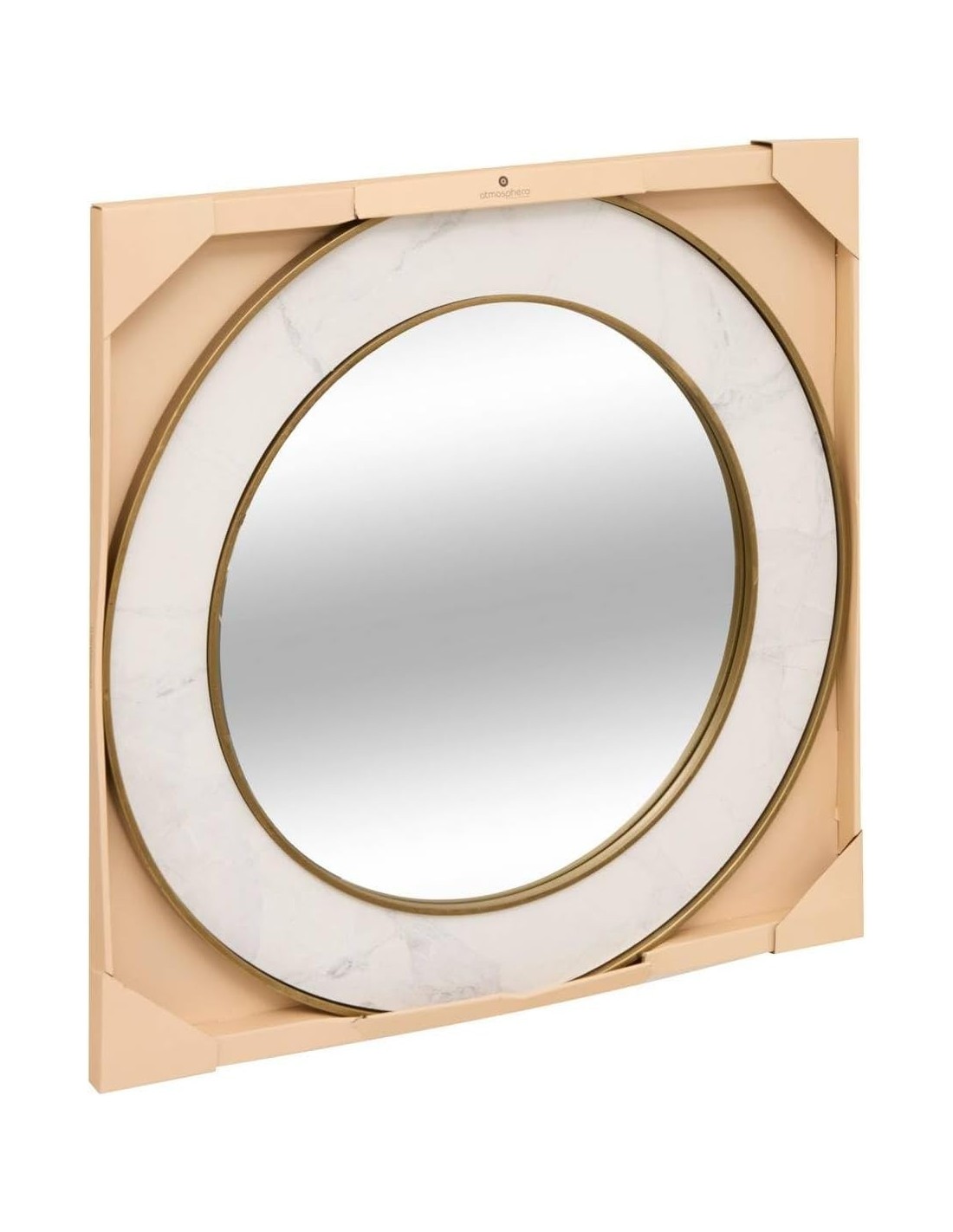 Specchio rotondo Alisha bianco Ø74 cm Atmosphera | shopincasa.it