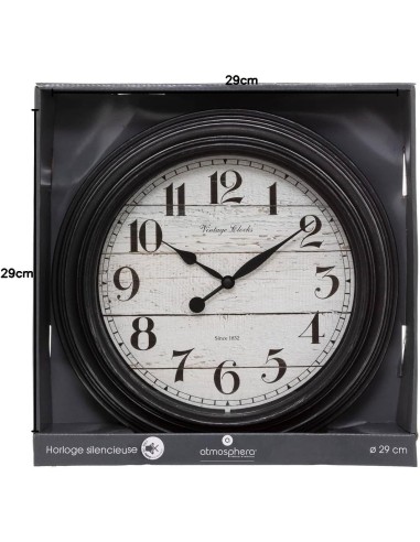 Pendolo da parete Atmosphera modanatura nero D. 29 cm | shopincasa.it