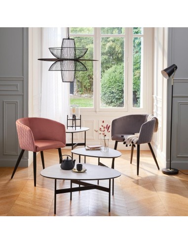 Poltrona Marlo Atmosphera in velluto nero | shopincasa.it