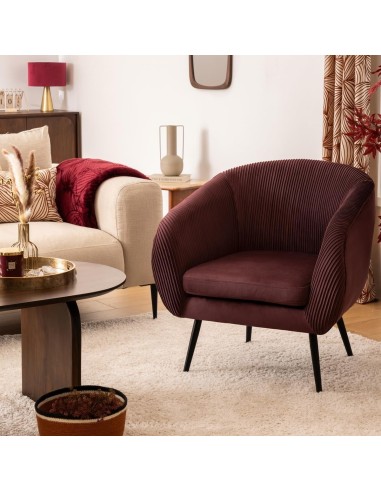 Poltrona Solaro Atmosphera in velluto prugna | shopincasa.it