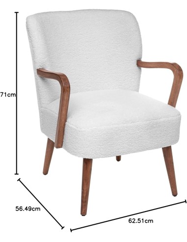 Poltrona Chiara Atmosphera in bouclette bianco | shopincasa.it