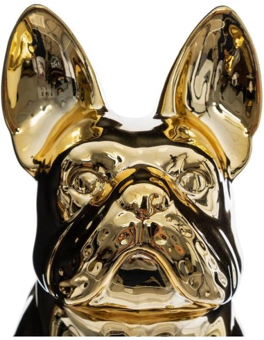 Statuetta Bulldog dorata in ceramica Atmosphera 19 cm | shopincasa.it