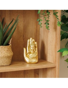 Statua Buddha Andy resina dorata H18 cm Atmosphera shopincasa.it 2