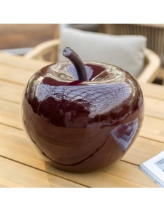 Mela decorativa "Pamela" in resina rossa 26 cm shopincasa.it 2