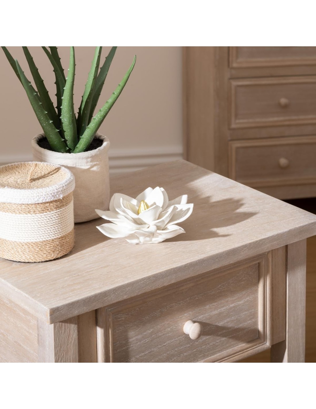 Decorazione da tavolo "Fleur" bianca in ceramica 14,5 cm shopincasa.it