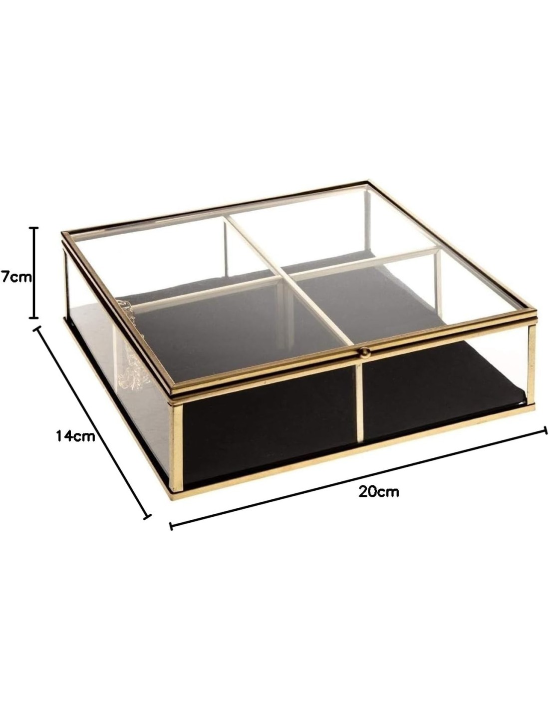 Portagioie Gold Atmosphera Dorato 20x6 cm shopincasa.it