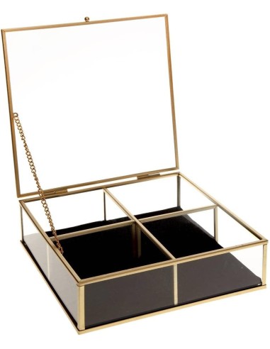 Portagioie Gold Atmosphera Dorato 20x6 cm shopincasa.it