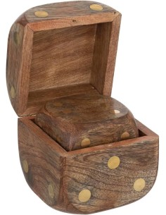 Decorazione da tavolo 3 dadi Roger Atmosphera Mango Caramello 10x10x10 cm shopincasa.it 2