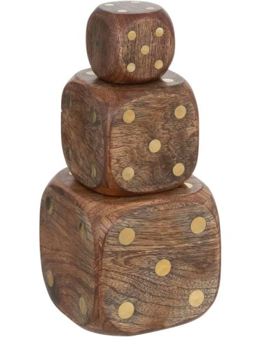 Decorazione da tavolo 3 dadi Roger Atmosphera Mango Caramello 10x10x10 cm shopincasa.it