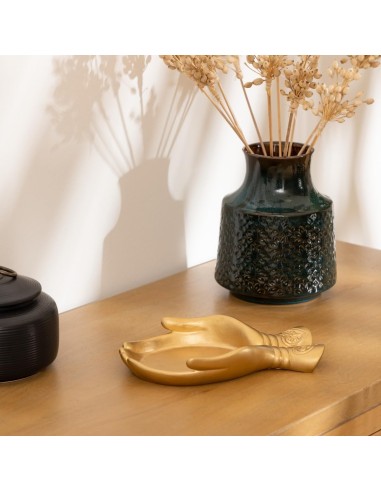 Coppa a forma di mano Main Atmosphera Resina Dorata 4 cm shopincasa.it