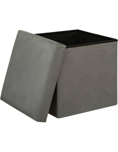 Pouf pieghevole Atmosphera Lilou 38x38 cm Grigio shopincasa.it