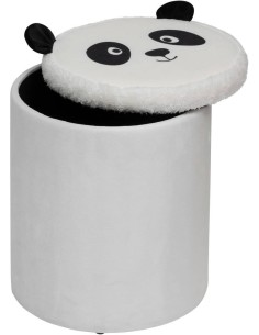 Pouf-coffre pieghevole Panda "Andy" per bambini 30x36 cm shopincasa.it