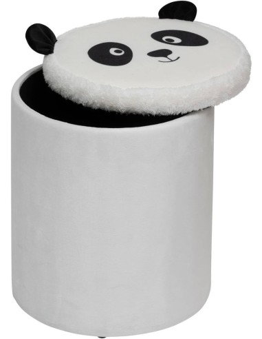 Pouf-coffre pieghevole Panda "Andy" per bambini 30x36 cm shopincasa.it