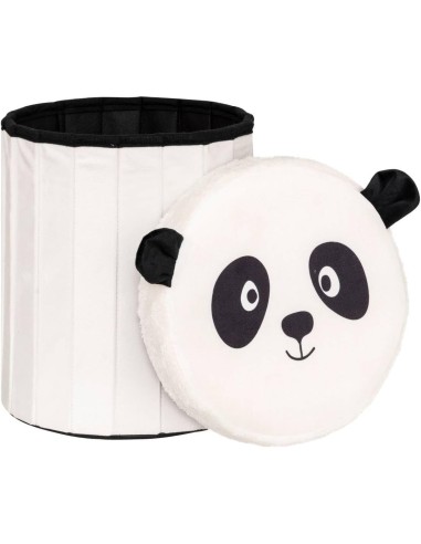 Pouf-coffre pieghevole Panda "Andy" per bambini 30x36 cm shopincasa.it