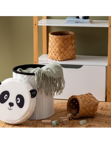 Pouf-coffre pieghevole Panda "Andy" per bambini 30x36 cm shopincasa.it