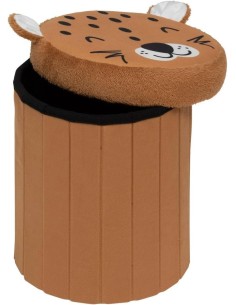 Pouf-coffre pieghevole Leopardo "Anoki" per bambini 30x36 cm shopincasa.it