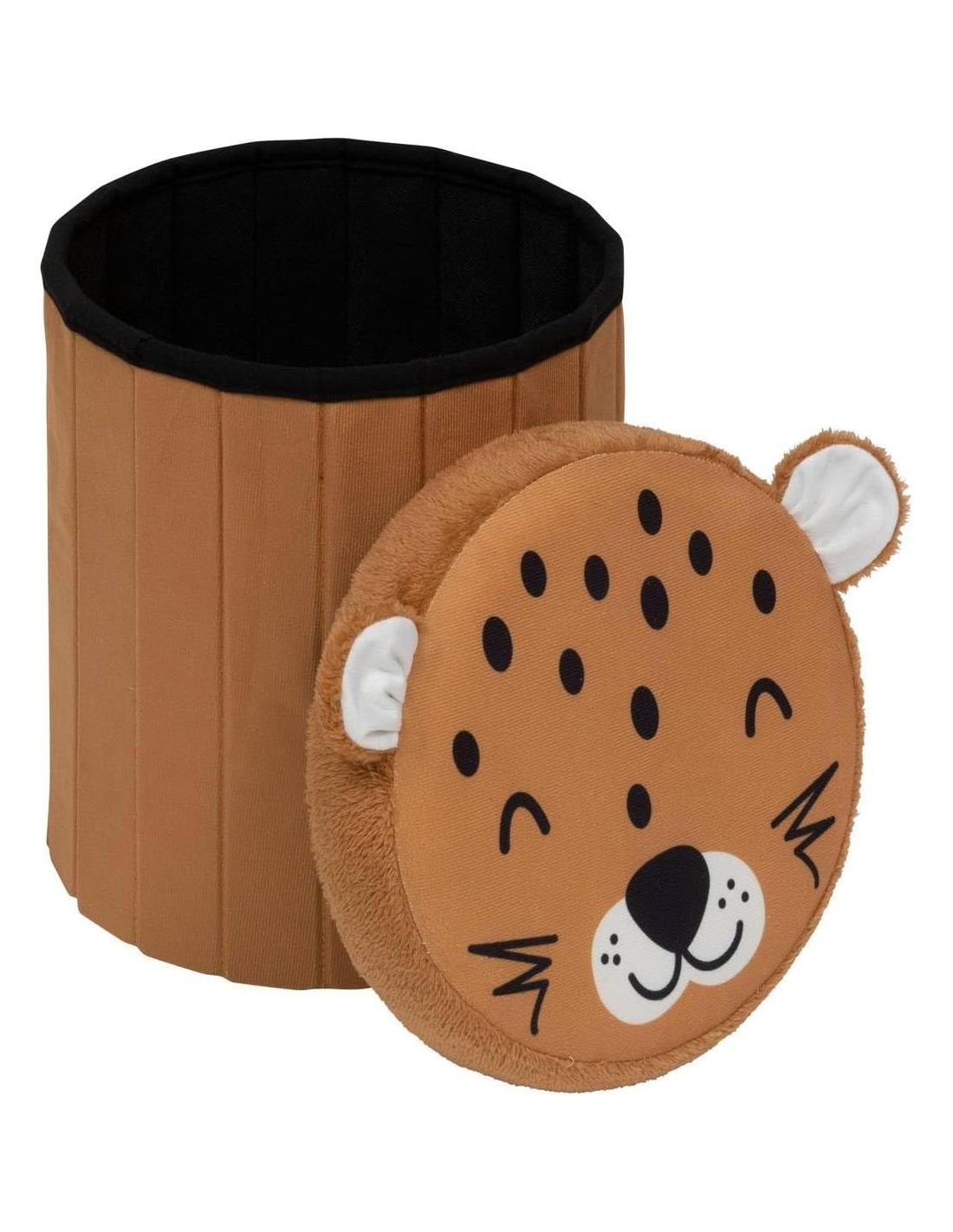 Pouf-coffre pieghevole Leopardo "Anoki" per bambini 30x36 cm shopincasa.it