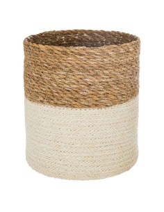 VASI D'ARREDO: vendita online CACHEPOT D.27.5xH.27CM JUTA BIANCO in offerta 2