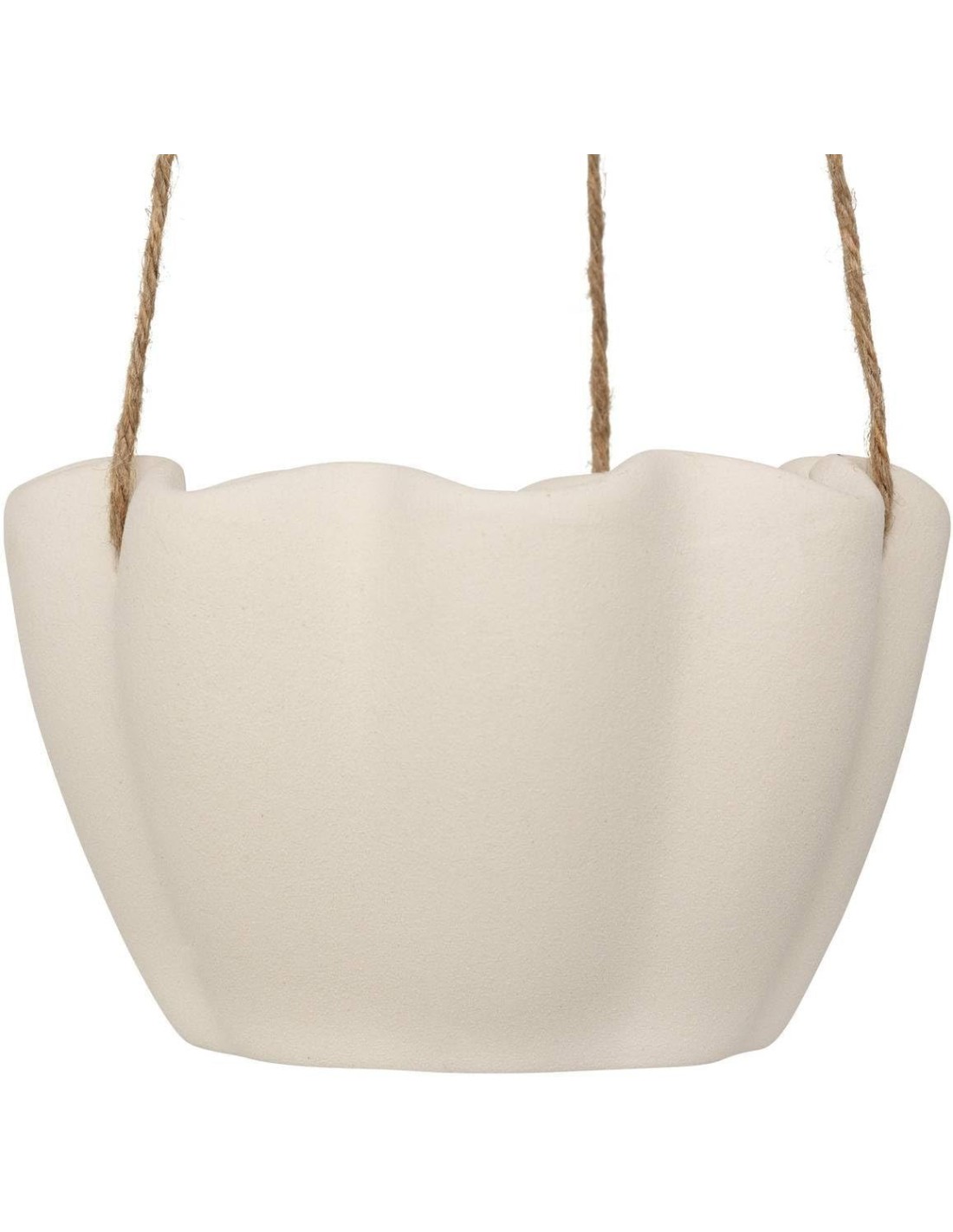 Cache-pot sospeso Wild ceramica bianca H17 cm Atmosphera shopincasa.it
