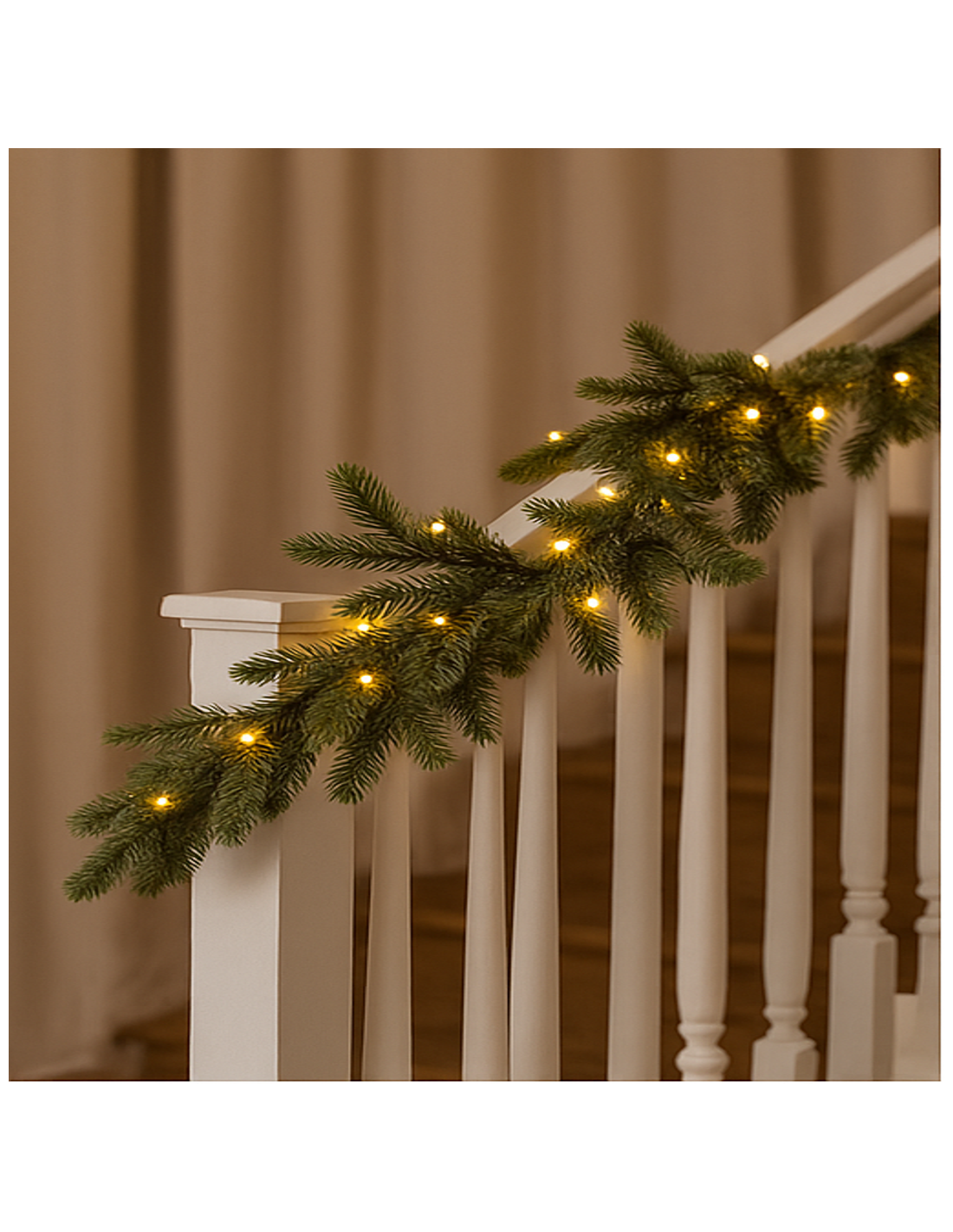BOE E GHIRLANDE: vendita online Boa di Natale abete alpino 270cm con 100led bianco caldo, addobbo natalizio, la magia di Nata...