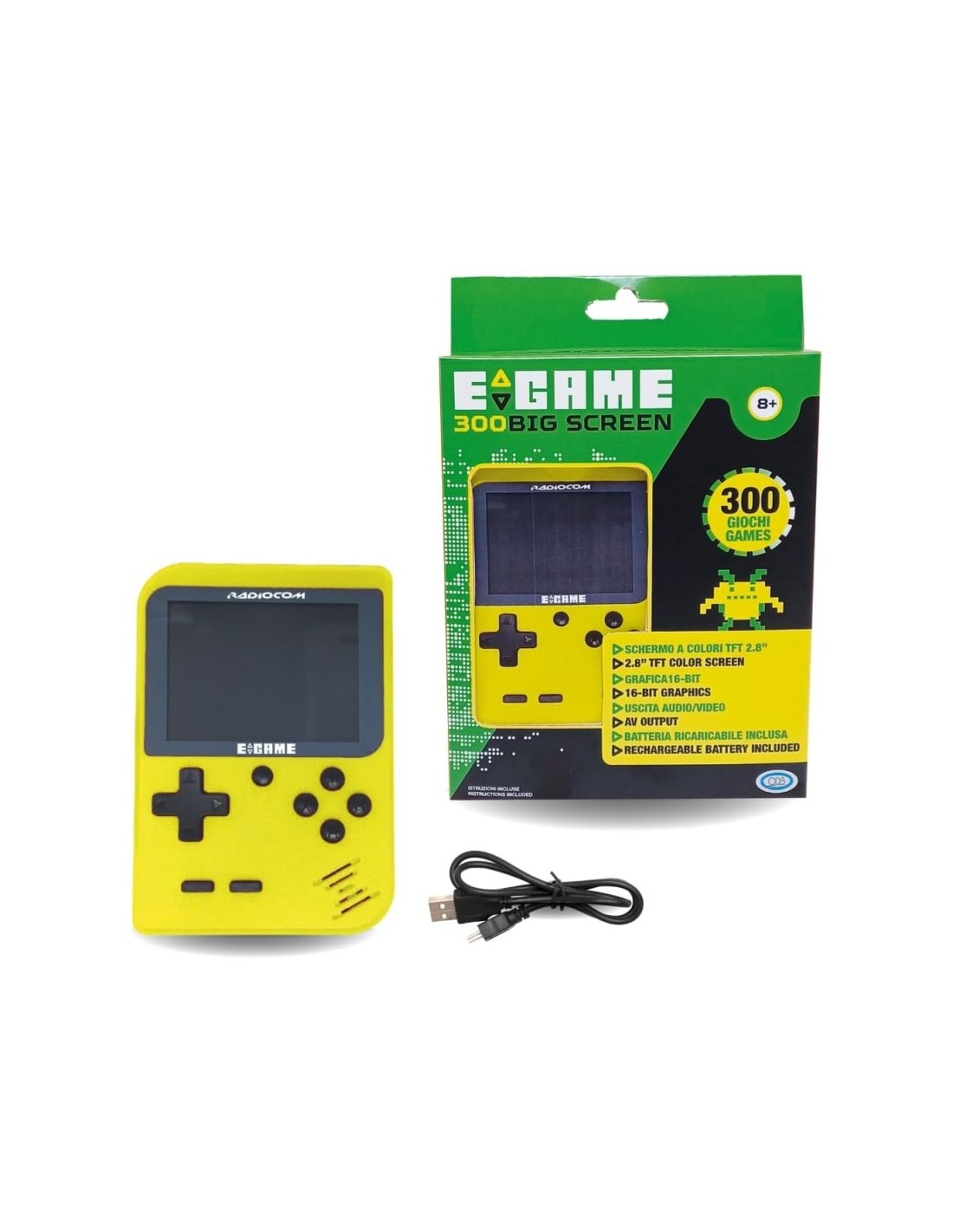 Console Radiocom Egame 300 Big Screen, 300 giochi inclusi | shopincasa.it