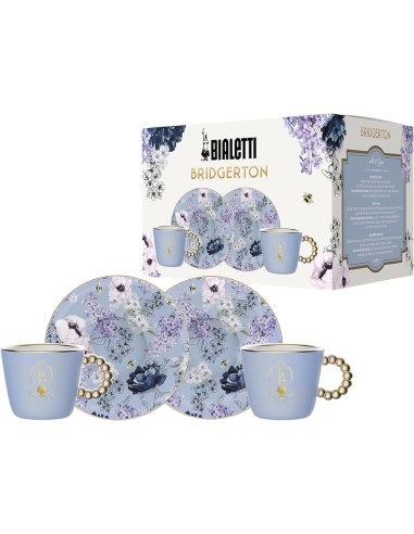 Bialetti Set 2 Tazzine e 2 Piattini Bridgerton 80 ml | shopincasa.it