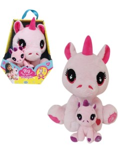 Mamma Unicorno 30 cm e Cucciolo 10 cm con Culla | Shop in Casa