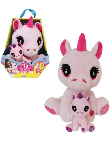 Mamma Unicorno 30 cm e Cucciolo 10 cm con Culla | Shop in Casa