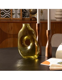Atmosphera Vaso a Ciambella Verde Kaki H25 cm | shopincasa.it 2