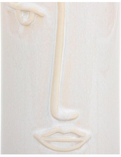 Atmosphera Vaso Soleya in Ceramica Bianca a Forma di Faccia H25 cm | shopincasa.it 2