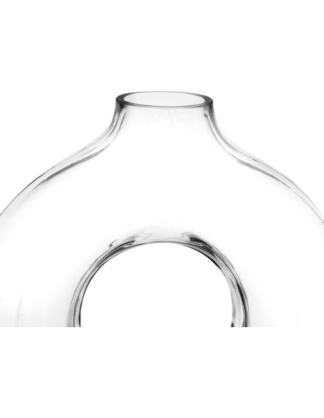 Atmosphera Vaso Trasparente Circle in Vetro H25,5 cm | shopincasa.it