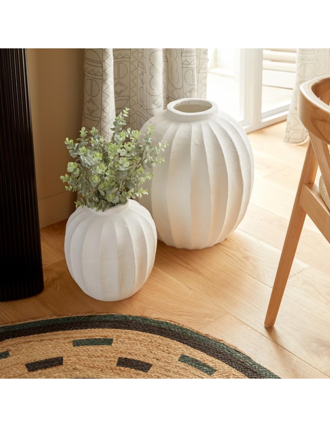 Atmosphera Vaso a Sfera Amia in Ceramica Bianca H28 cm | shopincasa.it