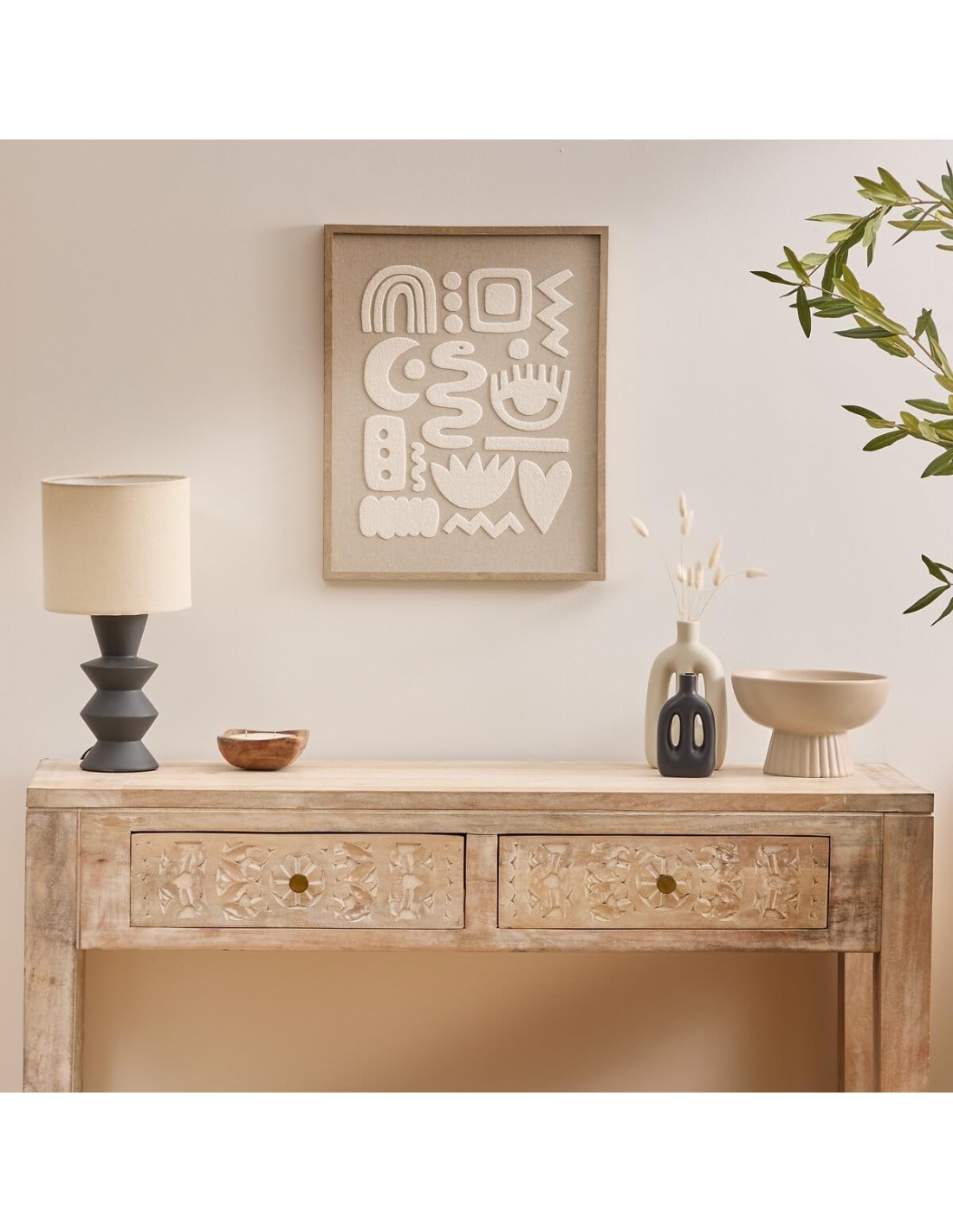 Atmosphera Decorazione da Parete 3D Petra Beige 40x50 cm | shopincasa.it