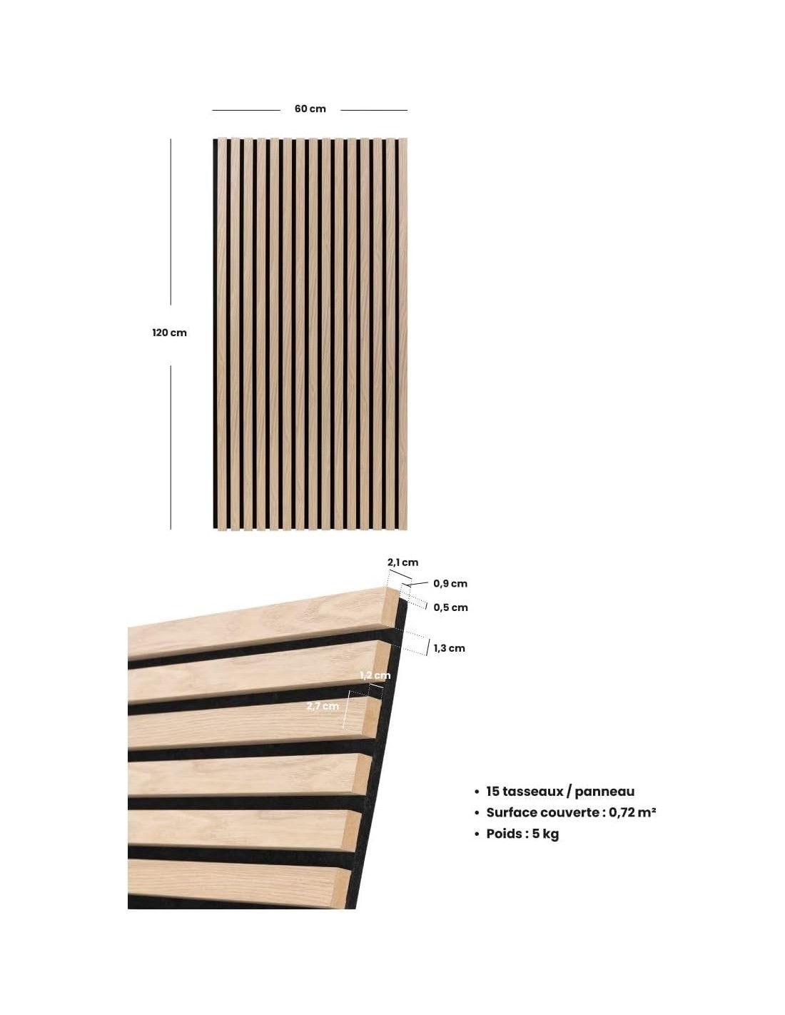 Atmosphera Pannello Decorativo Legno Colva 120x60 cm Rovere Chiaro | shopincasa.it