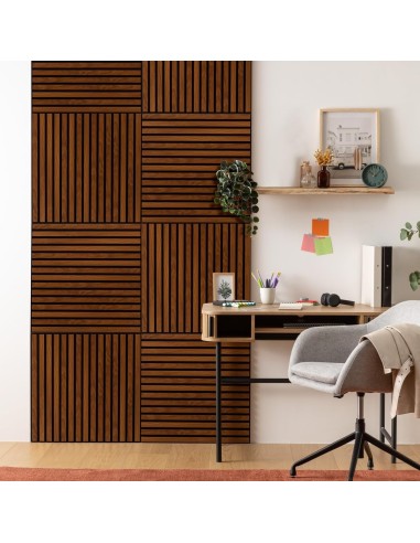 Atmosphera Pannello Decorativo Legno Colva 60x60 cm Noyer | shopincasa.it